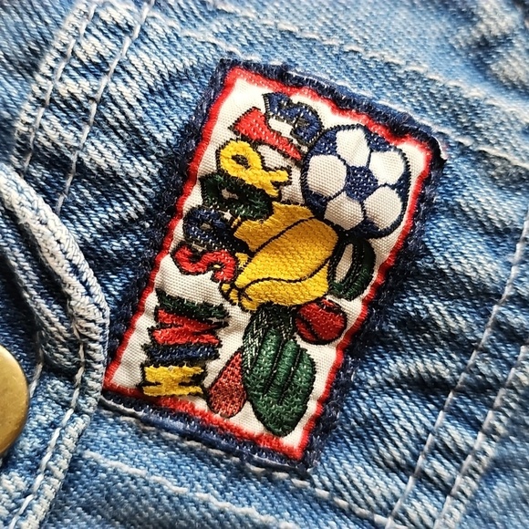 Vintage Mini Sports Denim Short Overalls, 24 Months - Picture 5 of 10